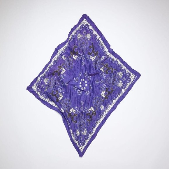 Acne Studios PAISLEY SCARF Blue/white - Picture 1 of 4